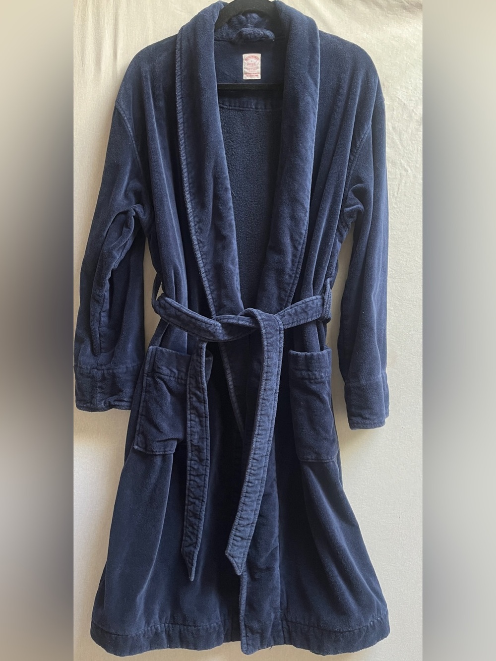 Brooks Brothers 100% Supima Cotton Robe Dark Navy Terry L